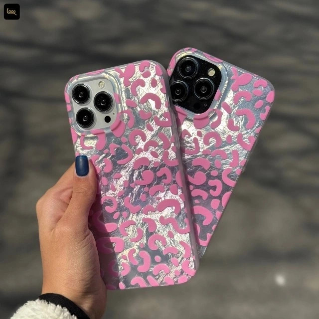 قاب گوشی پلنگ صورتی صدفی (IMD Leo Pink Shell) (LP580)