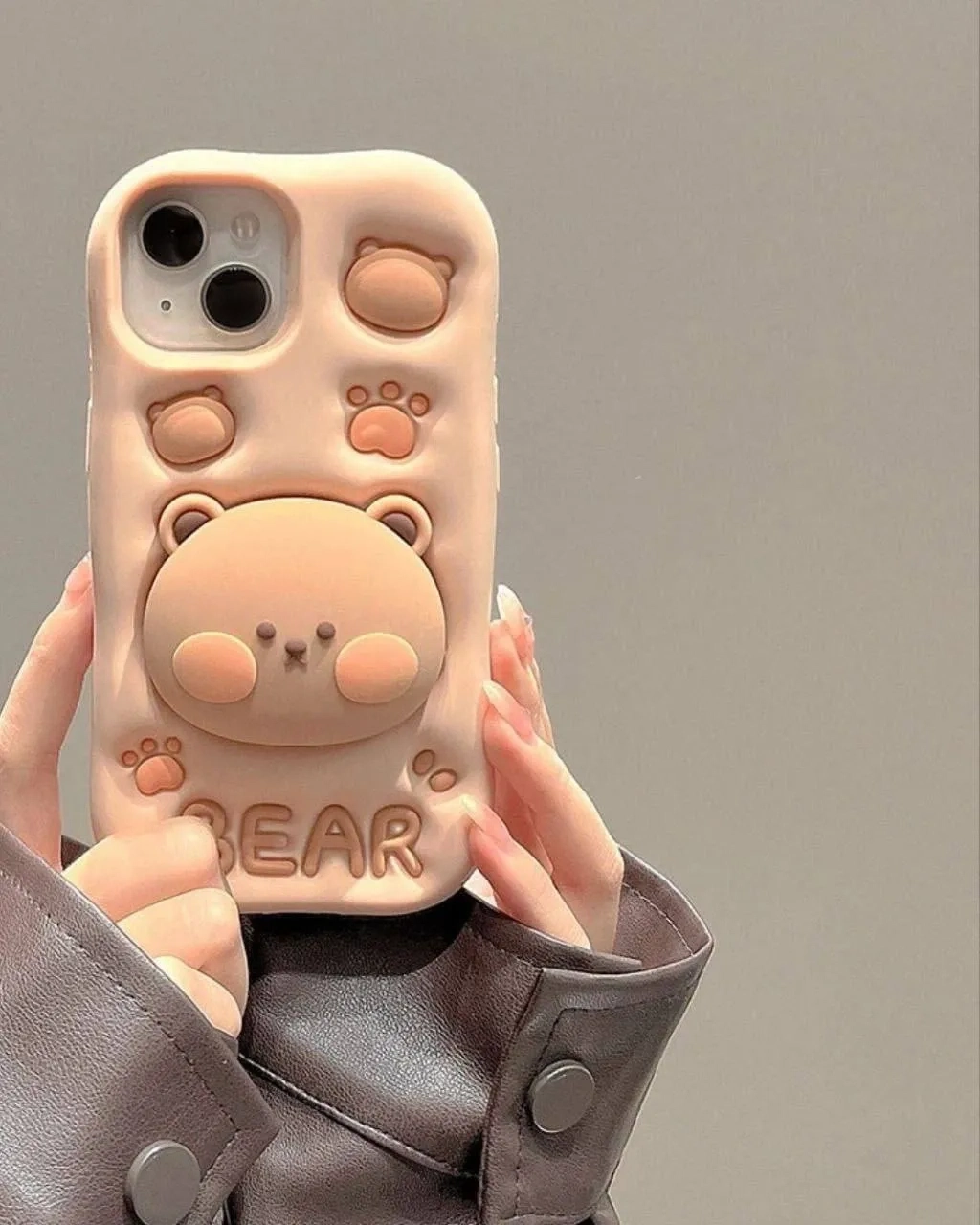 قاب گوشی سیلیکون عروسکی خرس (Doll Case Bear) (LP587)