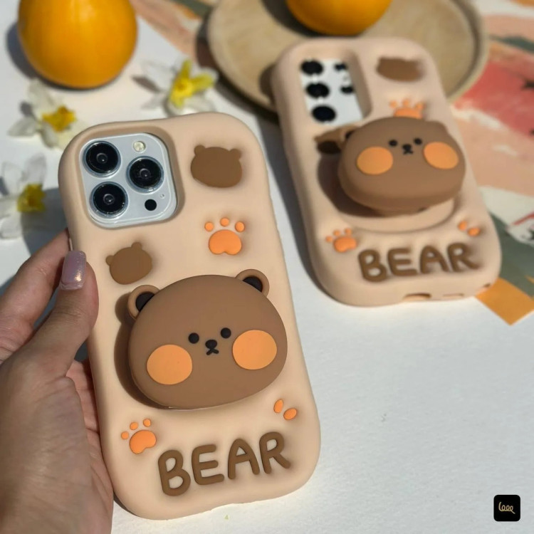 قاب گوشی سیلیکون عروسکی خرس (Doll Case Bear) (LP587)