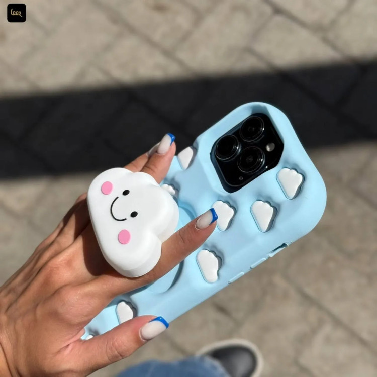 قاب گوشی آیفون ابر عروسکی پاپسوکتدار مدل Doll case Cloud (LP588)