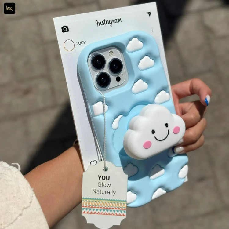 قاب گوشی آیفون ابر عروسکی پاپسوکتدار مدل Doll case Cloud (LP588)
