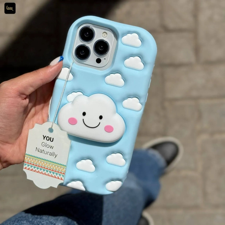 قاب گوشی آیفون ابر عروسکی پاپسوکتدار مدل Doll case Cloud (LP588)