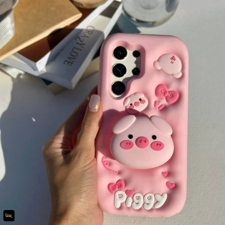 قاب گوشی سیلیکون عروسکی پیگی (Piggy silicone doll case) (LP590)