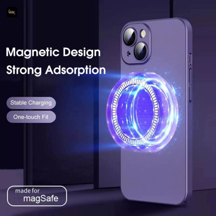 قاب مگ سیف دار آیفون مدل Mag Gray رنگ Galaxy با محافظ لنز (LP597)