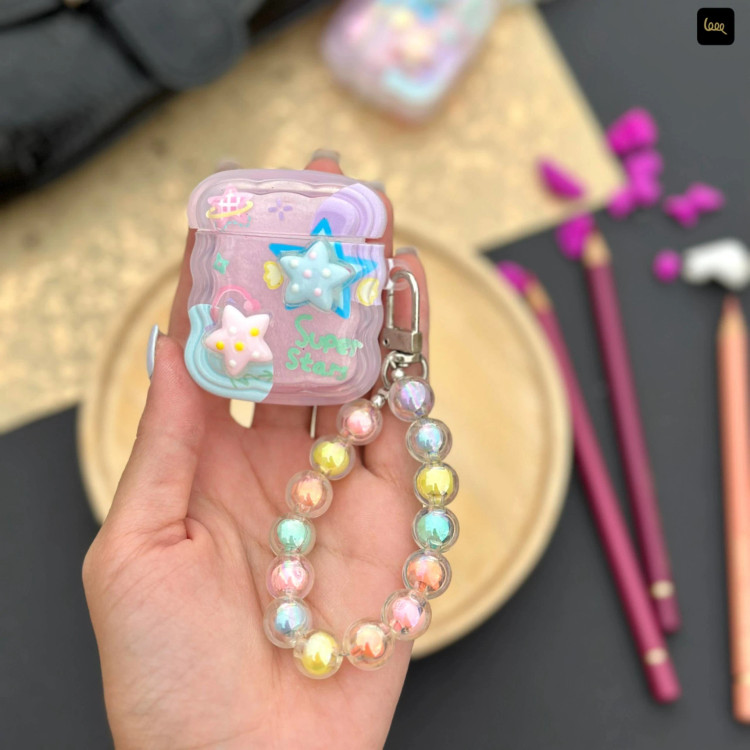 قاب ایرپاد ستاره ای به همراه آویز(Airpods Case Sweet Star) (LP447)