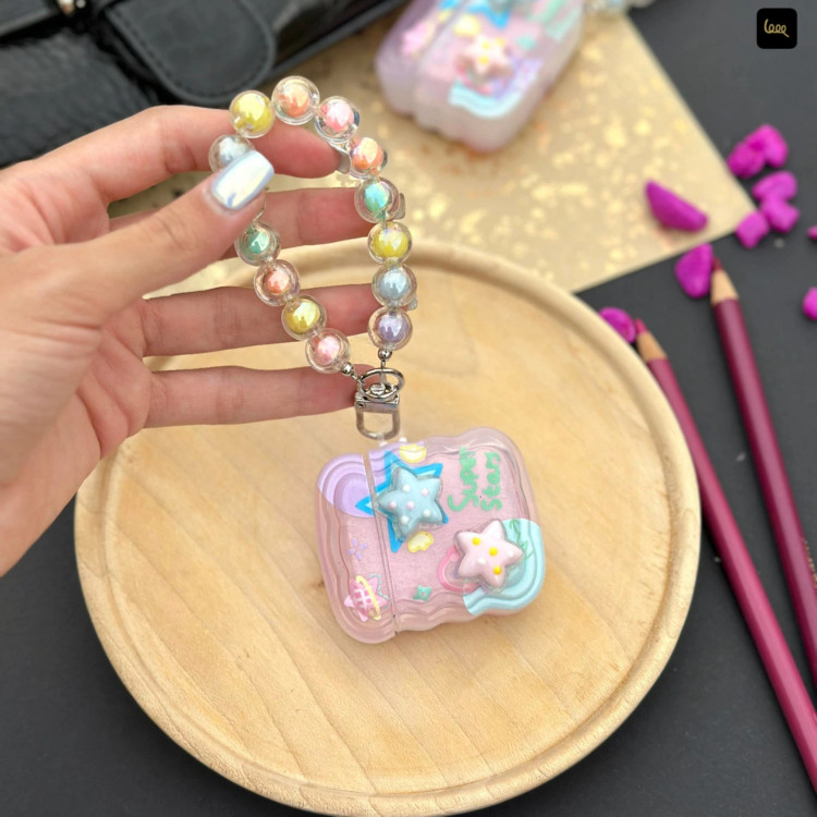 قاب ایرپاد ستاره ای به همراه آویز(Airpods Case Sweet Star) (LP447)