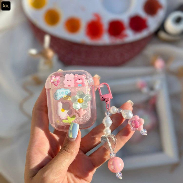 قاب ایرپاد گل کریستالی (Airpods Case Flower Crystal) (LP434)